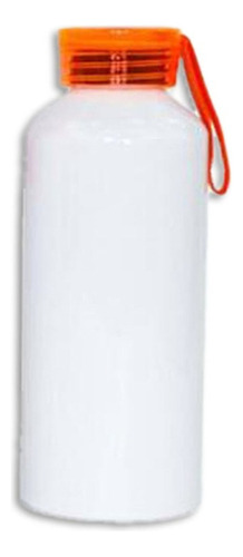 Botella Blanca Sublimable Con Tapa Colores 500ml Aluminio Color Naranja