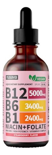 Nusava Gotas Vitamina B12 Y B6 5000mcg Complejo B 2 Pack