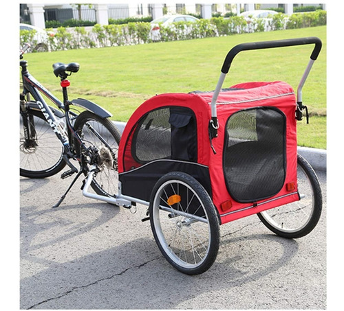 Imagen 6 de 7 de Trailer Coche De Niños Para Bicicleta Plegable Verde