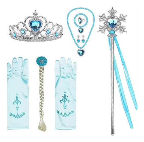 Set De Accesorios Princesas Ana Y Elsa Para Niñas, Disfraz