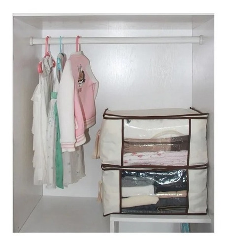 Imagen 3 de 8 de Bolso Multiuso Caja Organizadora Ropa Sabanas 45x30x20cm