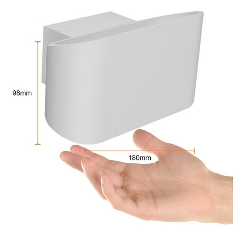 Imagen 4 de 7 de Lámpara De Pared Blanco Interior, 7w, Luz Cálida, Tecnolite