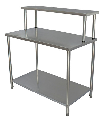 Mesa Con Repisa Acero Inoxidable