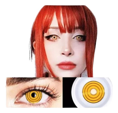 Lentes De Contacto Halloween Cosplay Makima Estuche