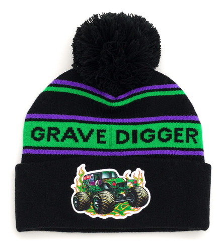 Monster Jam Grave Digger Gorro Invierno Hombre Y Mujer, Os,