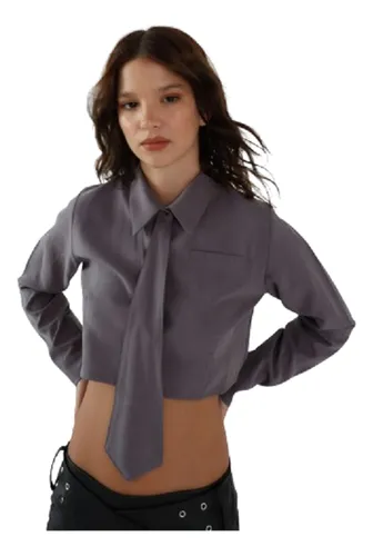 Camisa corta con corbata hotsell