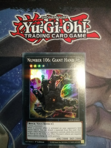 Number 106 Guant Hand Yu-gi-oh! Original Konami