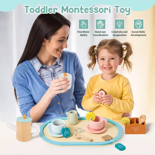 KMUYSL Juego de fiesta de té para niñas pequeñas, juguete de cocina para  niños de 3, 4, 5, 6 años, juguetes para niñas con juego de té de lata