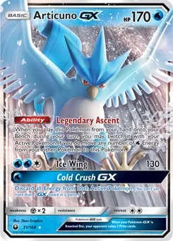 Card Pokemon Articuno Gx Full Art Original Copag