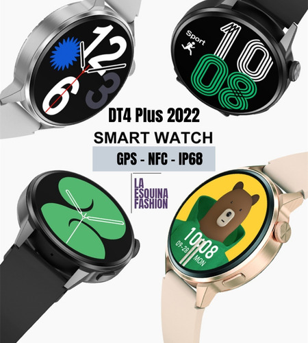 Imagen 1 de 8 de Smartwatch Dt4 Plus Nfc Gps Alipay Ip68 Res390x390 Siri Llam