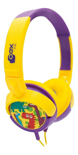 Imagem 6 de 8 de Kit Fone De Ouvido Infantil Unicórnio Rosa + Fone Dino Oex