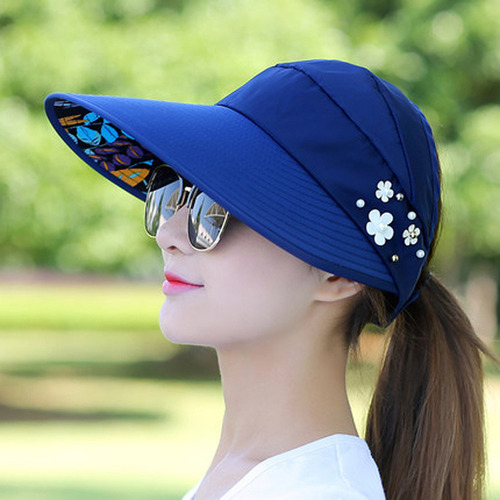 Sombrero De Verano Ala Ancha Plegable Con Protección Solar