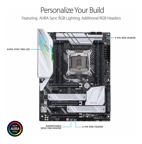 Placa-mãe Asus Prime X299-a LGA 2066 Ddr4 4266/tripla M.2