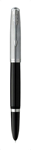 Estojo de lápis Parker 51, cor de tinta, preto e azul, cor exterior: preto