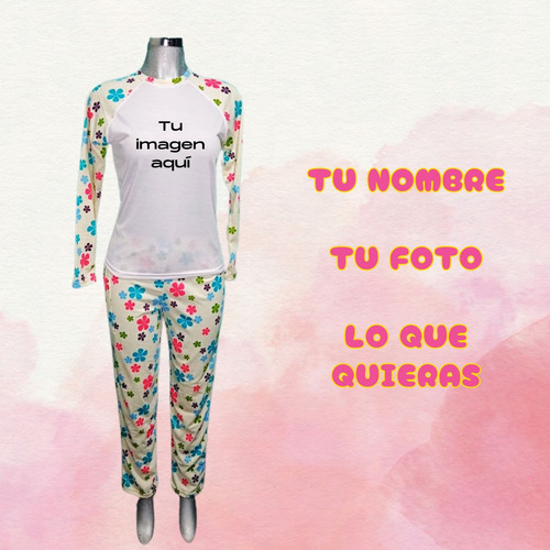 Pijama Personalizada Para Mujer Con Diseño De Flores