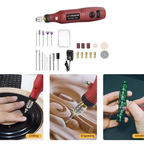 Mini Taladro De Fresado De Pluma De Grabado De Rojo