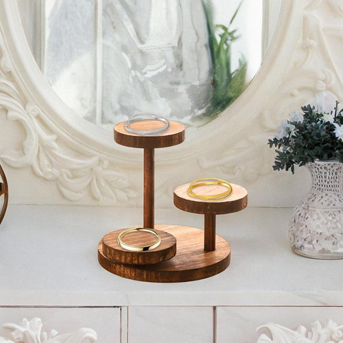 D Soporte De Madera For Tartas, Redondo, For Cupcakes, 18 X