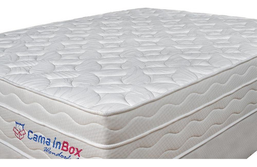 Conjunto King Pocket Cama Inbox Wonderful 193x203x71 Cor Branco