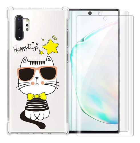 Funda Galaxy Note 10 Plus + 2 Protectores Cool Cat