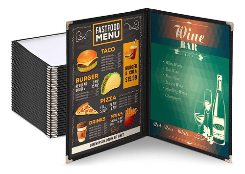 Funda Para Menu Yescom 21.6 X 28 Cm, 2 Pag / 4 Vistas