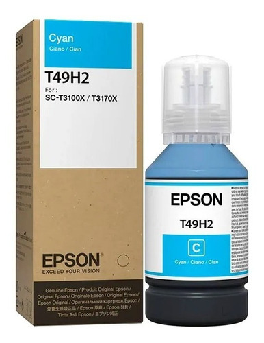 Botella De Tinta Epson Surecolor T3170x 140ml T49h2 Cian