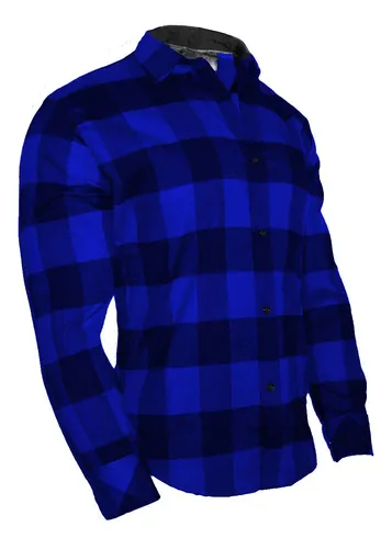 Camisa franela azul new arrivals