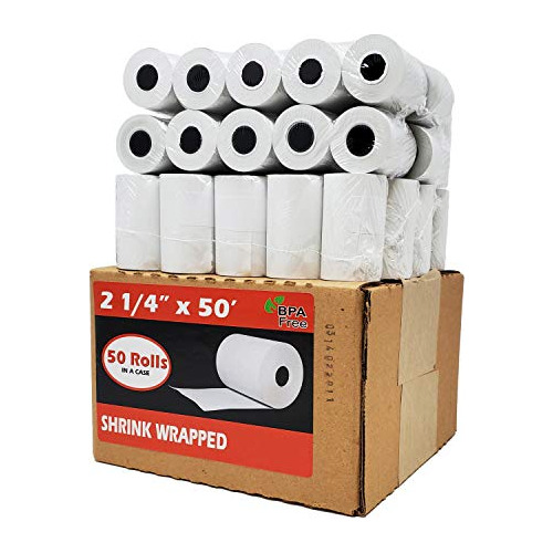 Rollo Papel Térmico 2 1/4  (50 Rolls) Premium.