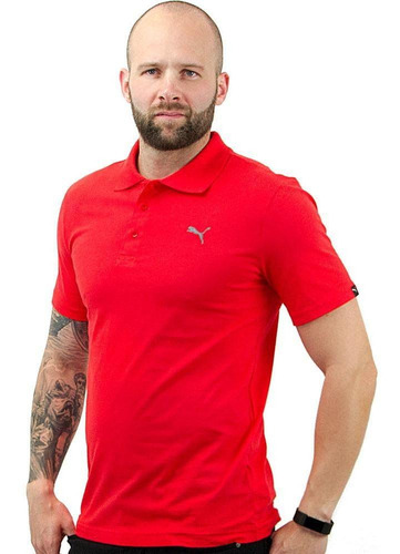 camisa polo puma ess jersey masculina