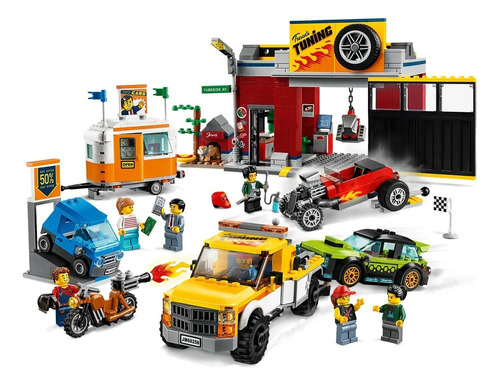 Todobloques Lego 60258 City Taller De Tuneo De Automóviles 