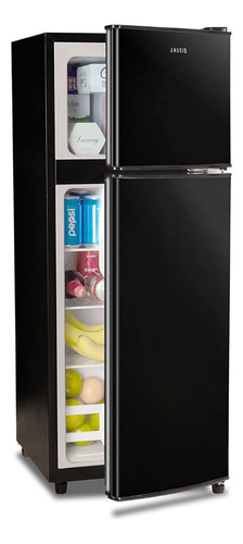 Refrigerador Compacto; 4 Pies Cúbicos, Con Congelador, Negro
