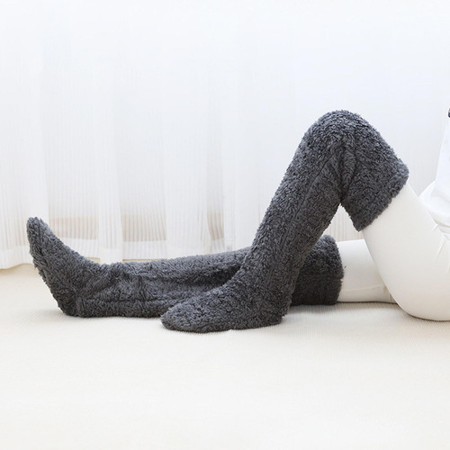 - Calentadores De Piernas De Felpa Legging Medias Calcetines