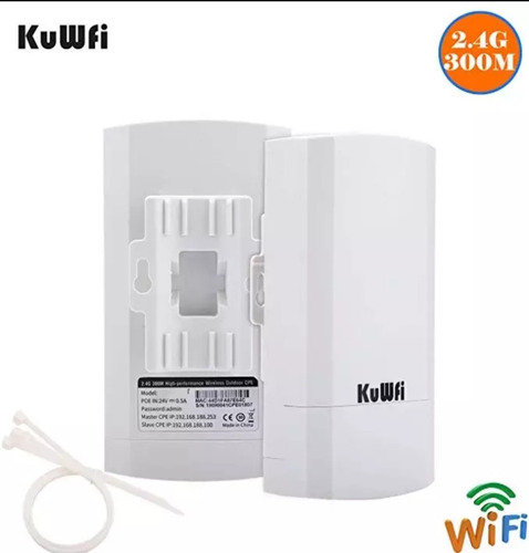 Antena Wi Fi/cpe 2.4ghz Kuwfi 300 Mbps Antena Longo Alcance