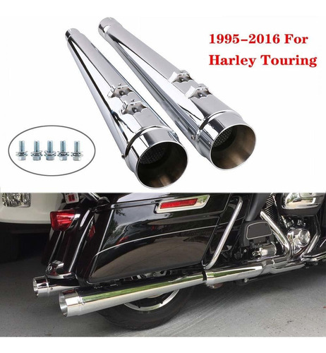 Jfg Racing Tubo De Escape De 2 Pulgadas Para Harley Davidson