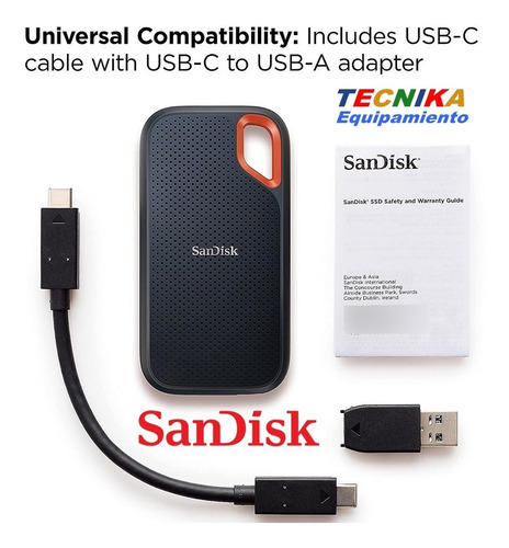 Imagen 2 de 7 de Disco Sólido Externo Sandisk Extreme Sdssde61-2t00-g25 2tb