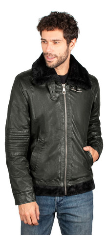 Chamarra Hombre Greenlander Vin8880 Con Fur En Cuello