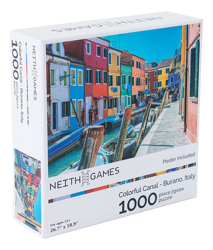 Neith Games - Canal Colorido - Burano, Italia - Rompecabezas