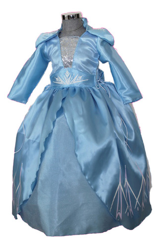 Disfraz Elza Frozen Desmontable Para Niña Talla 10 - 12 