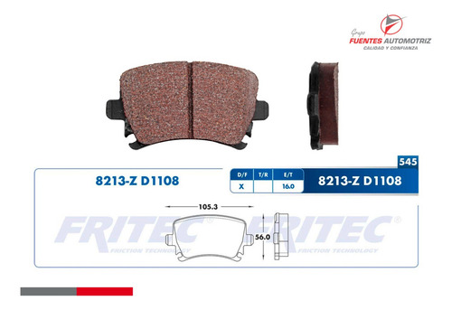 Kit Balatas Traseras Disco A3 2.0 Tdi 2012 2013 Ceramica