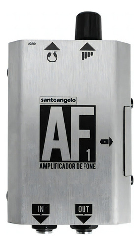 Amplificador De Fone Af1 Santo Angelo Preto Retorno De Cor Prateado