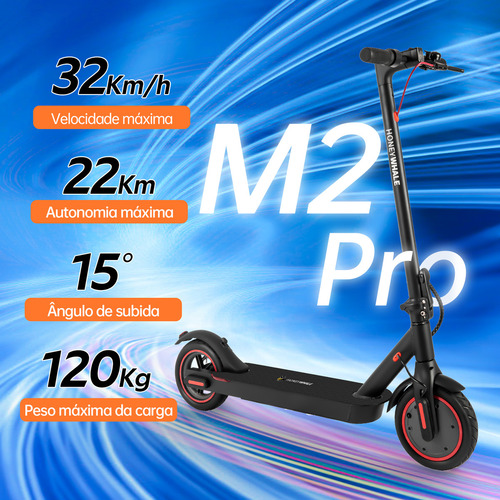 Honeywhale M2 Pro Patinete Elétrico Adulto, 500w, Velocidade Máxima De 32 Km/h, 22 Km De Autonomia, Honey Whale Patinete Juvenil Com Controle De Aplicativo Bluetooth, Scooter Elétrica