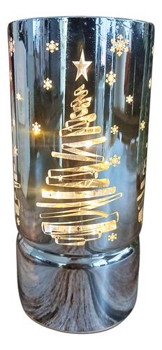 Luz Velon Cilindro Pesebre Navidad Decoracion Navideña Luces Luces Plateado