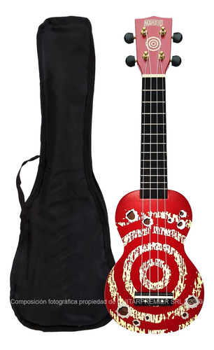 Ukelele Soprano Diseño Mahalo + Funda + Pua + Envio Gratis