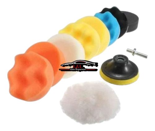 Kit Almohadillas Esponjas Para Pulir Con Taladro 10pz