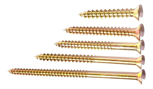 Imagen 4 de 5 de Tornillos Madera Fix 5 X 60 Mm Cabeza Fresada X 500 Verashop