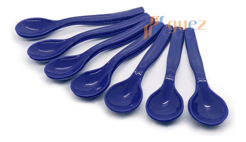 Colher Escolar Azul 7 Ml Em Pp Merenda Lanches - Kit 150 Un