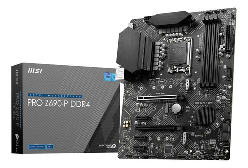 Mãe Msi Pro Z690-p Ddr4 Intel de 12ª geração, cor preta