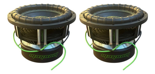 Subwoofer Magnum Apl122 2500 Wrms Dual 2 Ohms Maxima Calidad Color Negr/verde