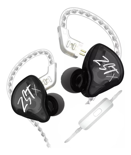 Imagen 1 de 1 de Auriculares in-ear gamer KZ ZST X with mic negro