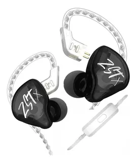 Audífonos in-ear gamer KZ ZST X with mic negro