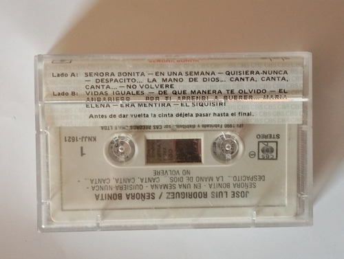 Cassette De Jose Luis Rodriguez -señora Bonita (#70- (Usado)